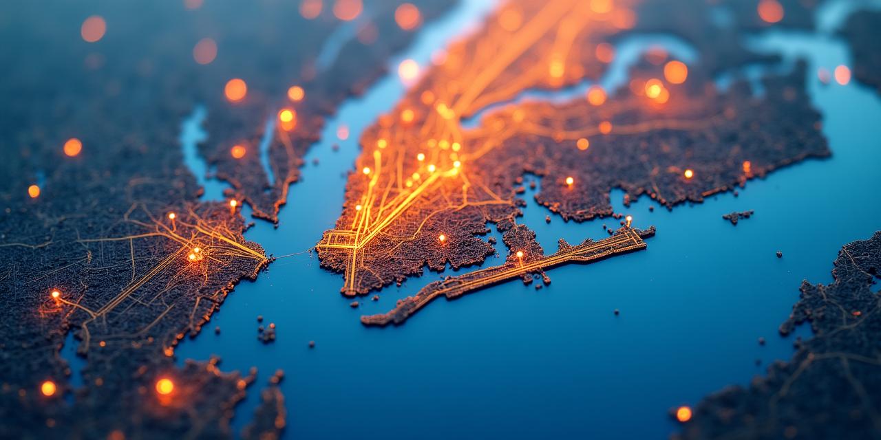 Blurred interactive map of New York City fishing locations